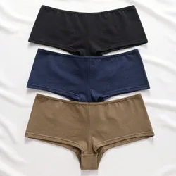 Paquete de 3 bragas triangulares de unicolor casual para uso diario para mujer