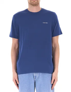 T-shirt girocollo BLU L - Calvin Klein - FashionsVida