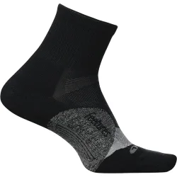 Elite light cushion quarter calcetines running Negro (S)