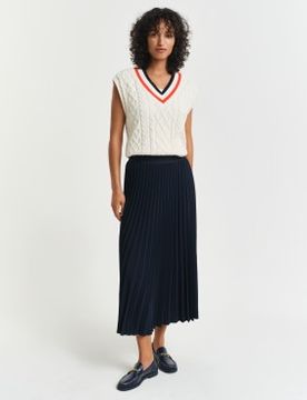 Para mujer. 4400169 Falda midi plisada (32), Casual, Clásico, Poliéster