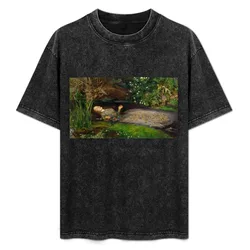 Ophelia by John Everett Millais T-Shirt Thanksgiving Casual Tee