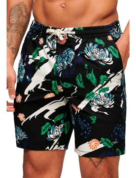Short Cargo Bermuda Aya Black Floral XL Homme - Superdry - FashionsVida