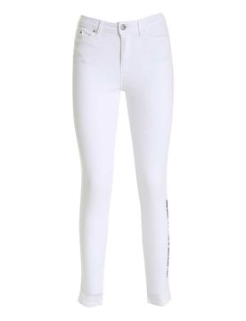 Pantalone bianchi con ricamo logo
