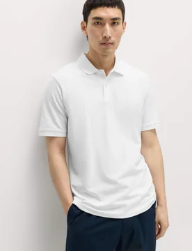 Ultimate Pique Polo Shirt White male - M&S - FashionsVida