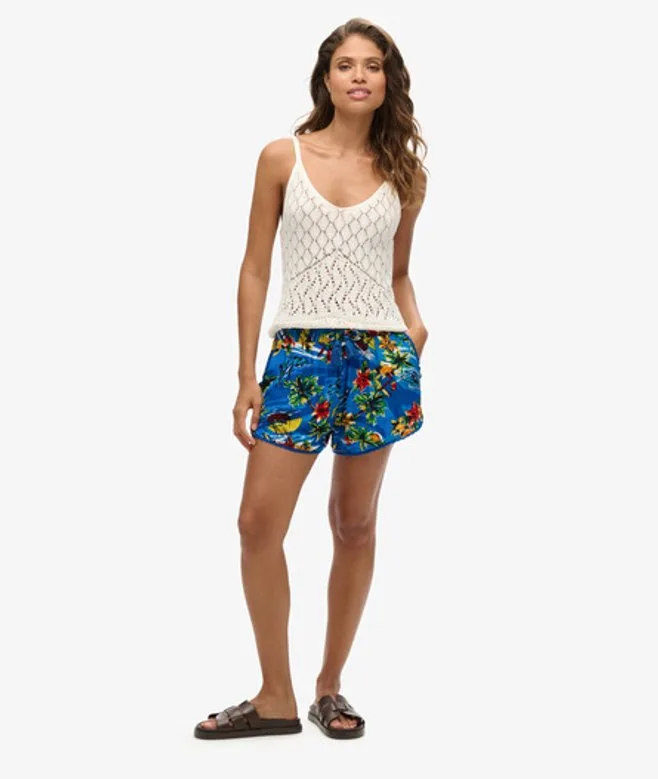 Superdry Damen Beach Shorts, Blau, Größe: 38 - 49.99 - FashionsVida