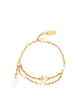 Braccialetto in ottone e perle di vetro