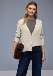 Kuscheliger V-Neck Cardigan female Beige
