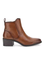 Stivaletti marroni in pelle caldi con zip D15AMQ314000 38
