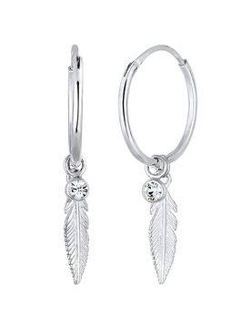 ELLI Pendientes 'Feder' plata