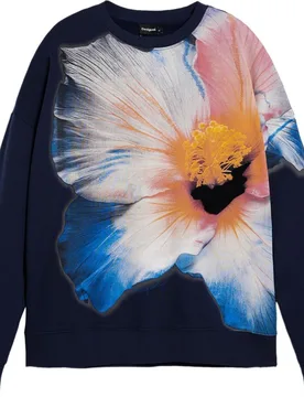 Sudadera de mujer gran flor - Desigual - FashionsVida