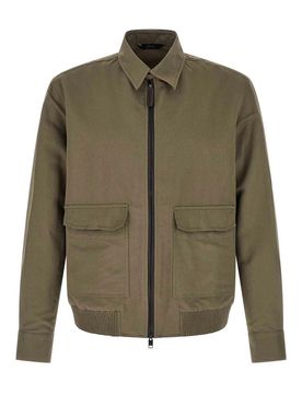 Brioni Blouson in lino e cotone