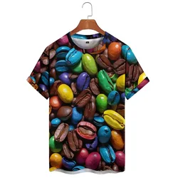 Colorful Visual Effect Men's 3D Printed Short-Sleeve T-Shirt - 3D Men's Top