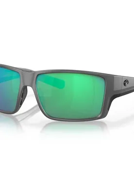Reefton Pro Mirrored Polarized Sunglasses Matte Gray Green Mirror 580G/CAT2 Women - Costa - FashionsVida