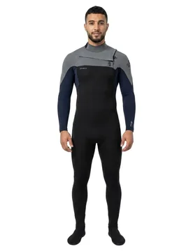 Combinaison En Néoprène à Manches Longues Avec Fermeture éclair Sur La Poitrine Epic 4/3 Mm Black / Slate / Smoke LT - O´neill Wetsuits - FashionsVida