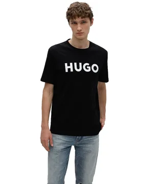Hugo Maglietta A Maniche Corte Dulivio 10229761 Red Black M - Hugo Boss - FashionsVida