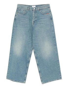 Amish Jeans enormi in denim azzurro
