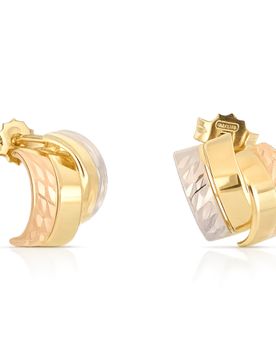 Orecchini Donna Oro Bianco Giallo Rosa GL102566