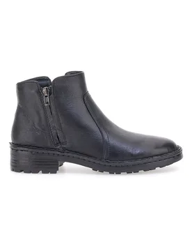 Stivaletti Neri in Vera Pelle con Cerniere Laterali 379063pt 39 - PLOCADI - FashionsVida