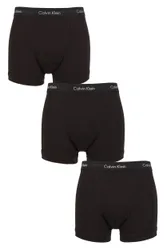 Mens 3 Pack Cotton Stretch Trunks Faded Denim / Tint / Buff M - Black - Size: Medium