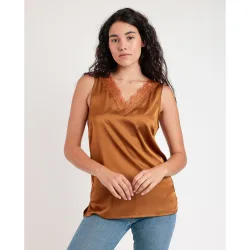 Camiseta interior de mujer sin mangas de punto