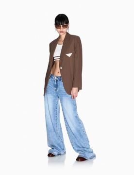 Para mujer. XW001938AF21529U6136 Americana Pico (XS), Casual, Clásico, Poliéster