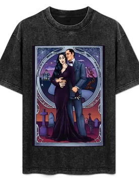 Mr and Mrs Addams T-Shirt Basic Casual Short Sleeve Cotton Shirt - Aliexpress - FashionsVida