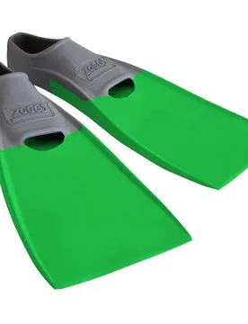 Blade Rubber Long Swimming Fins Grey / Green UK 6-7 unisex - Zoggs - FashionsVida