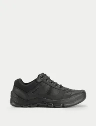 Kids' Leather Lace School Shoes (1 Large - 9 Large) Black male