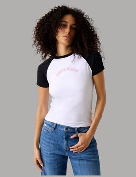 T-shirt Guess GJ Donna Slim in Cotone con Logo Stampato