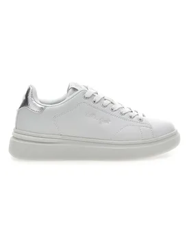 Sneakers bianche con dettagli argentati LONDON 3.0 38 - Cotton Belt - FashionsVida