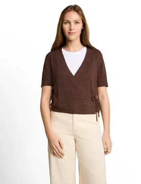 Knit wrap cardigan female - M - FashionsVida