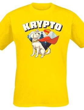 DC Comics T-Shirt - 2025 - Krypto The Superdog - M bis XL - für Männer - Größe M - gelb - Lizenzierter Fanartikel - Männer - male