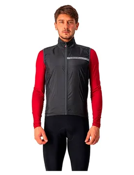 Gilet Squadra Stretch Light Black / Dark Grey - Castelli - FashionsVida