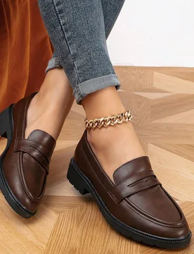 Mocasines planos simples y casuales para mujer, Otoño 2025 - Shein - FashionsVida