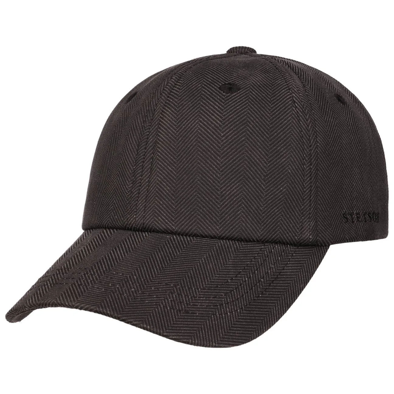 Herringbone Cap by - anthracite - Female - Size: M (56-57 cm) - Stetson - FashionsVida
