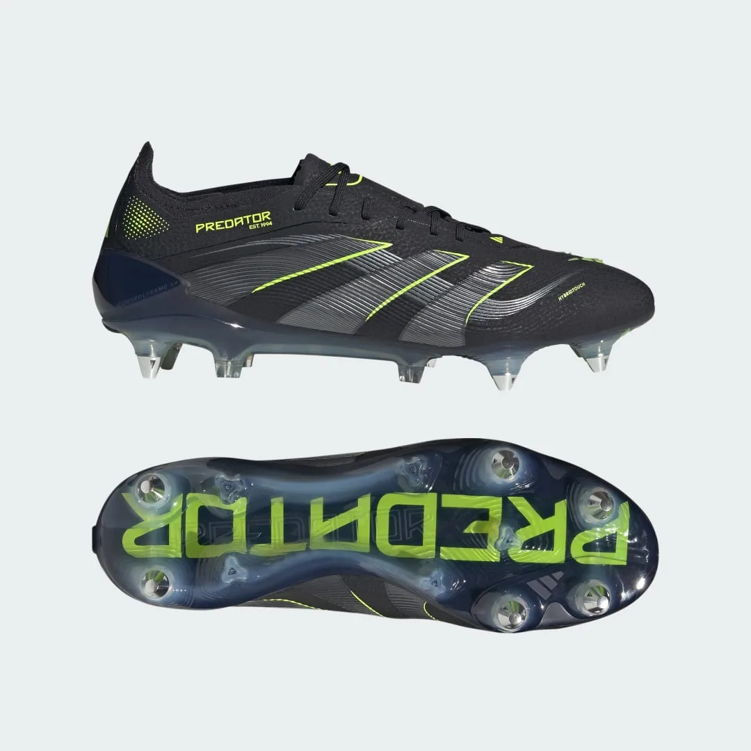 Scarpa da calcio PREDATOR ELITE Soft Ground 41 1/3 Core Black / Carbon / Lucid Lemon - Adidas - FashionsVida