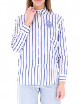 Camicia a righe LAUREN BLU CHIARO M