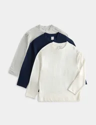 Pack Adaptive Pure Cotton Tops (2-16 Yrs) Grey Mix male