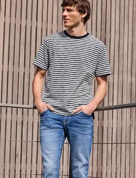 Street One T-Shirt mit Rundhals und Piquéstruktur male Weiß