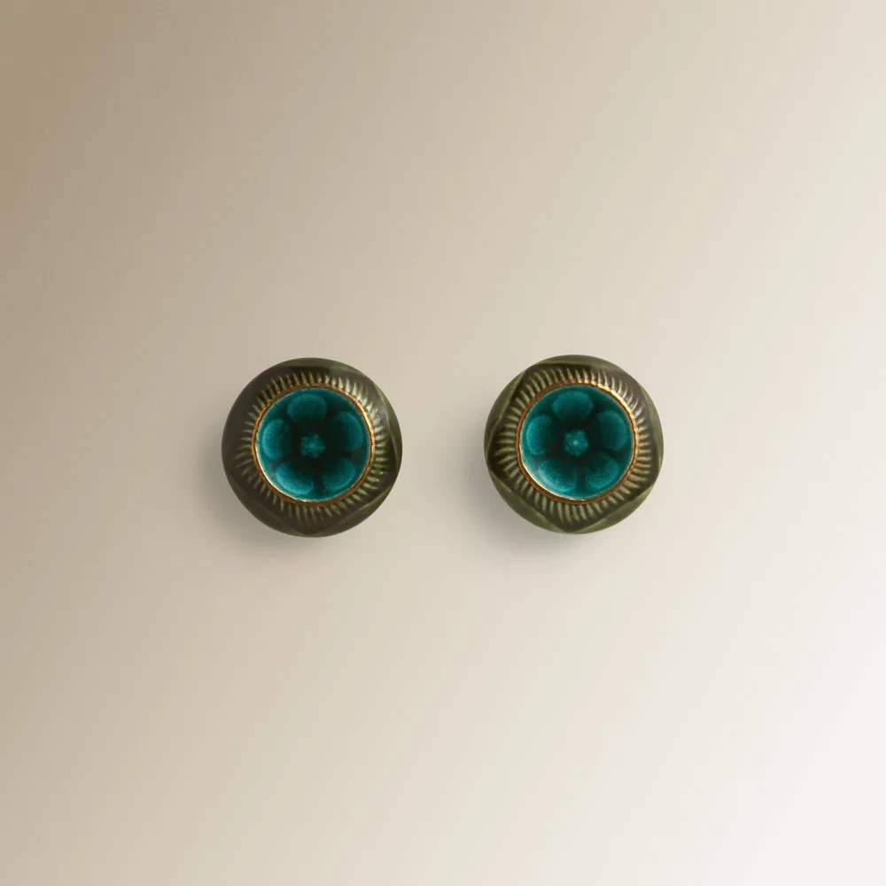 Set de 2 tiradores glazed borde dorado Gress - El Corte Inglés - FashionsVida