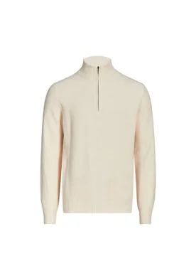 Pull côtelé à col zippé - Woolrich - FashionsVida