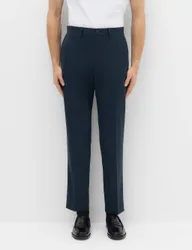 Regular Fit Wool Blend Trousers Navy male
