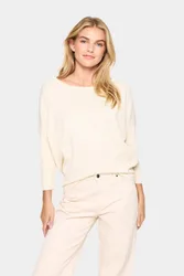 MilaSZ Round Neck Jumper - Cream - Size: 2XL