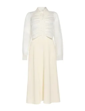 Vestido midi Mujer Hueso S Mujer - P.A.R.O.S.H. - FashionsVida