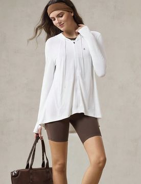 Chaqueta blanca protectora solar para mujer, de unicolor, casual, para yoga y gimnasio, con protección UV, de secado rápido, con capucha, para uso e