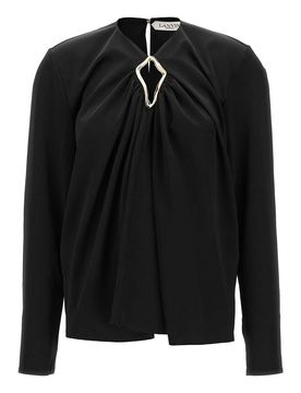 Lanvin Blusa con dettagli metallici