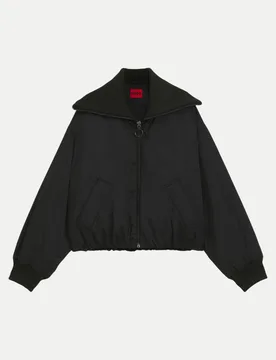 HUGO Jacke aus Satin Schwarz S - Hugo Boss - FashionsVida