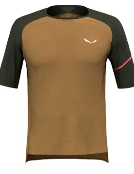 Maglietta A Maniche Corte Vento Alpine Merino Golden Brown