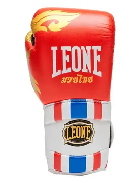 Gants De Boxe Artificiels Cuir Thai Style Red 14 oz