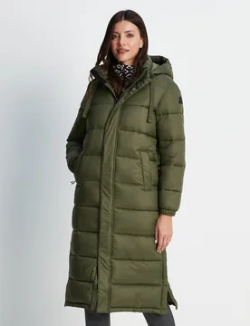 Cautley Womens Long Padded Jacket Khaki Polyamide - Size 20 Uk - TOG24 - FashionsVida